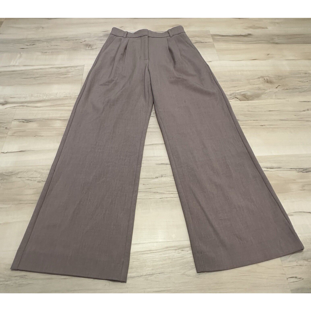 Abercrombie Fitch 0 Short Sloane Tailored Pants High Waist Wide Leg Brown